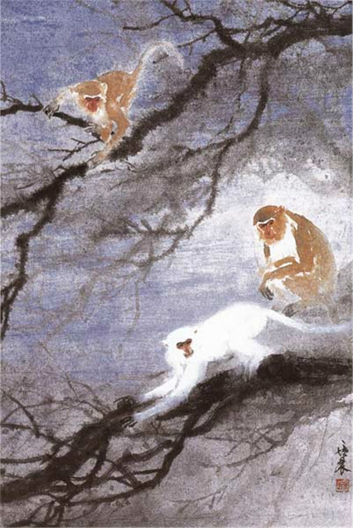 徐培晨写意猴作品