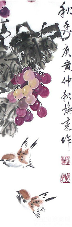 徐焕章写意花鸟作品